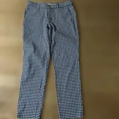 フェリシモ　チェック柄パンツ　ウエスト67 ストレッチ　最終お値下げ