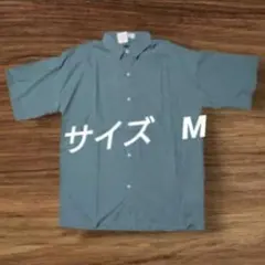 無地 オープンカラー シャツ 五分袖 メンズ 【サイズＭ】