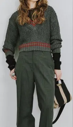 BEAMS BOY Vネック ライン プルオーバー ￥14,960