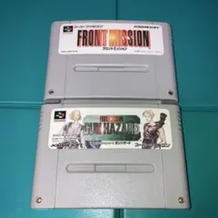 スーパーファミコン　フロントミッション　ガンハザード　セーブデータあり