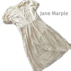 Jane Marple＊半袖膝下丈ドット刺繍ワンピース　パフスリーブ　綿100%のサムネイル