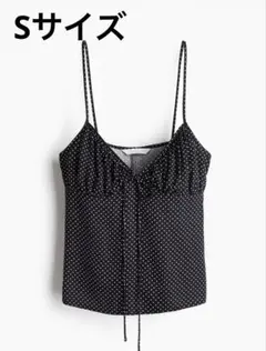 H&M ドット　ビスチェ　ブラック　エイチアンドエム　キャミ　キャミソールのサムネイル