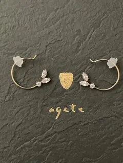 agete K10 キュービックジルコニア ピアス