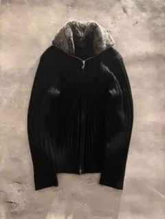 00s archive driver's knit ダブルジップ　y2k