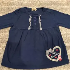 Hot Biscuits ネイビー 長袖カットソー 90cm