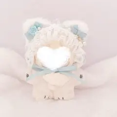 12cm - 14cm ヘッドドレス　猫耳　ブルー