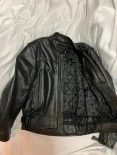 ブラックレザージャケット ライダースジャケット