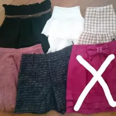 まとめ売り☆レッセパッセ他冬物スカート＆ショートパンツ6点セット