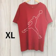 【ナイキ 半袖プリントTシャツ】 美品 ビッグロゴ 2XL 赤 古着 メンズ