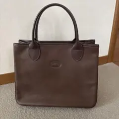 ロンシャン レザー トートバッグ ハンドバッグ オールレザー ブラウン