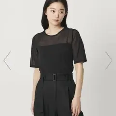 MARW UNITED ARROWS シアーニット 五分袖 ブラックのサムネイル