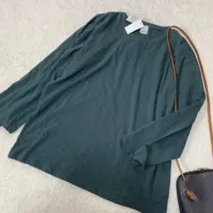 ROSE BUD 緑色 長袖 Tシャツ プルオーバー　ゆったり【FREE】