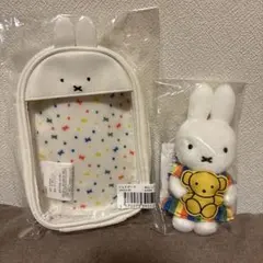 ミッフィーちゃんぬいぐるみマスコット＆マルチポーチセット ミッフィー 70周年 ぬいぐるみとポーチセット 雑貨フェスタ - メルカリ