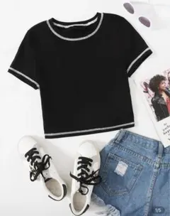 SHEIN ブラック ミニT