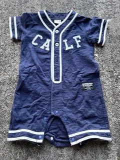 ネイビー ベースボール ロンパース サイズ80 petitmain