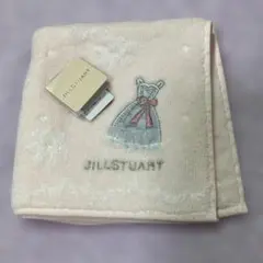 JILL STUART ピンク ドレス刺繍 タオルハンカチ