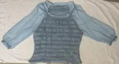 【USED品】 Yukiko Hanai シアー袖 切替デザイン 長袖トップスのサムネイル