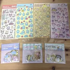 サンリオキャラクターズ ぷくっとシール フレークシール まとめ売り 7点
