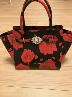 DaTuRa ハンドバッグ バラ柄 ビジュー付きのサムネイル