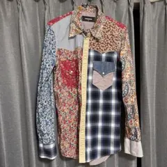 DSQUARED2 パッチワーク 長袖シャツ 44のサムネイル