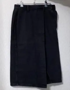 GU デニムスカート ラップスカート ブラック