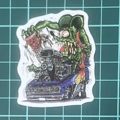 ST053 ステッカー シール ラットフィンク アメリカン ロック 光沢 防水