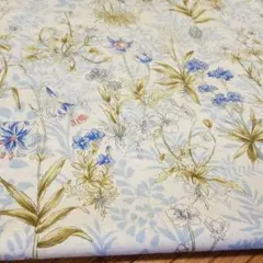 限定Sale！日本製　YUWA 綿麻 コットンリネン　生地　花柄 ボタニカル