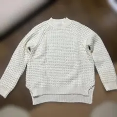 COMME CA ISM ホワイト ニットセーター