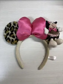 東京ディズニーリゾート ミニー カチューシャ ヒョウ柄 ピンク