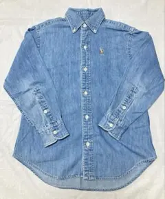 ラルフローレン　キッズ　130cm 匿名配送 カラーポニー　長袖デニムシャツ