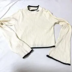 【ホビ垢】リブニット トップス ダブルクローゼットリブ編みハイネックセーター