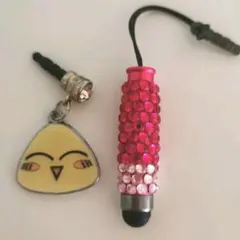 スマホ ピアス 飾り タッチペン レアアクセサリー ストラップ イヤホンジャック