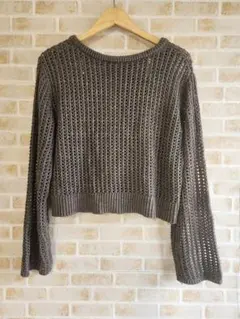 DISCOAT　ディスコート　ラメメッシュプルオーバー　グレー