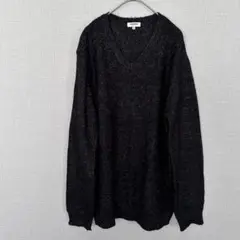 renoma HOMME レノマ Vネック ニット セーター ブラック ラメ L