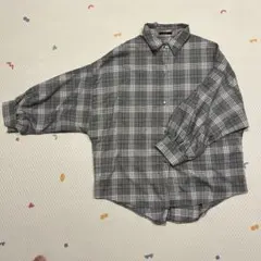 EMODA チェック柄シャツ 長袖 グレー