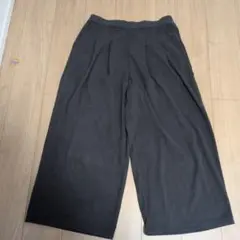 ワイドパンツ　ウエストゴム　タック入り　3L 杢グレージュ