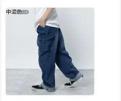 ライトオン　MPS カーゴパンツ 150 デニムブルー　ブラックセット