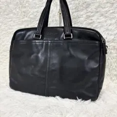 COACH✨レキシントンコミューター　ブリーフケース　2室　大容量　レザー　黒