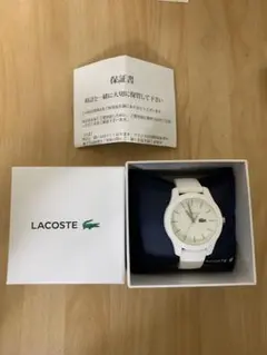 LACOSTE ホワイト アナログ腕時計 ユニセックス