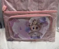 ラブブ キャラクターイラスト入りトートバッグ ピンク