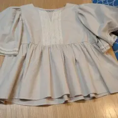 (極美品)Samantha Mos2 Aライン　ビッグスリーブ ブラウス 洗えるのサムネイル