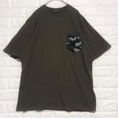 アベイル　ニットモチーフTシャツ【LL】大きいサイズ　オリーブ