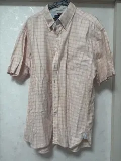 TOMMY HILFIGER 半袖シャツ XL ベージュ チェック