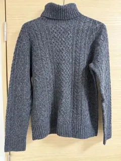ESTNATION グレー タートルネック セーター