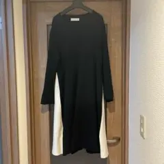 CILFORD 黒・白 ロングニットワンピース