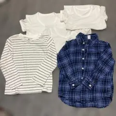 キッズ 長袖トップス 肌着半袖5点セット 110cm