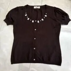新品　Private Label 　ビジュー付カーディガン