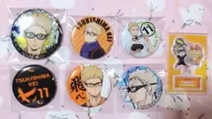 ハイキュー!! 月島蛍 缶バッジ アクリルスタンド 7点