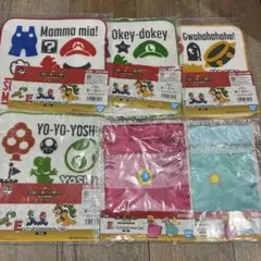 スーパーマリオ　一番くじ　Ｅ賞　巾着タオルコレクション　コンプリートセット