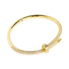 【新品】※残り僅か 釘 ブレスレット 18Kゴールドジルコニアnail ゴールド